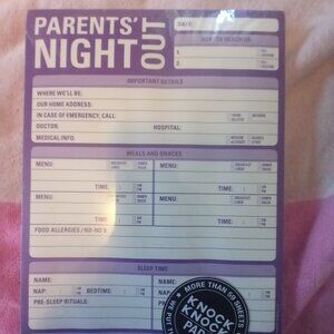 Knock Knock Pad Parents Night Out (New)